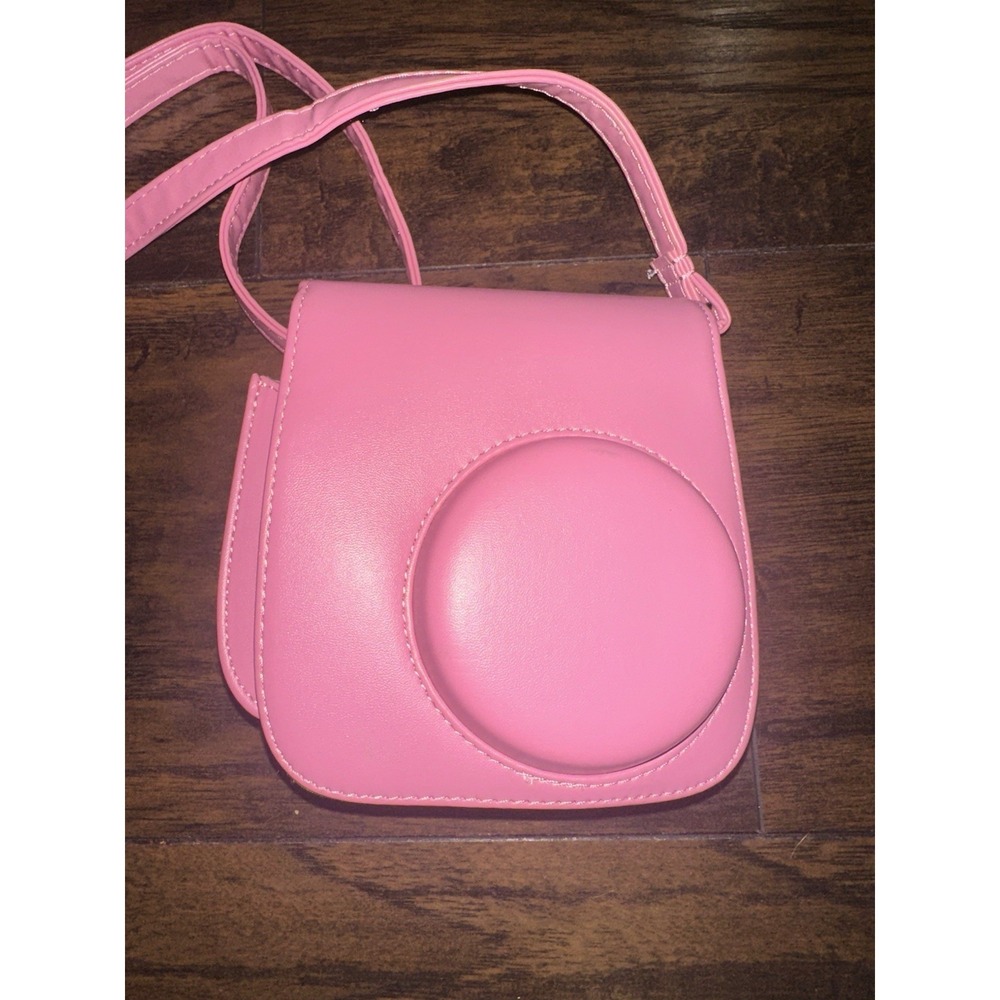 FUJIFILM Instax Mini Pink Leather Protective Camera Case Cover with Strap - Picture 2 of 3